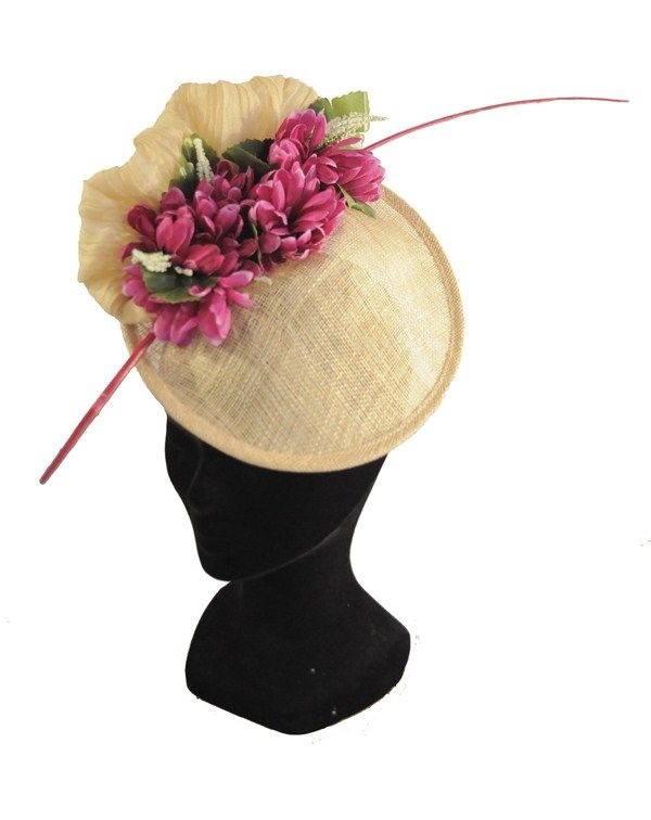 Tocado flores grosella